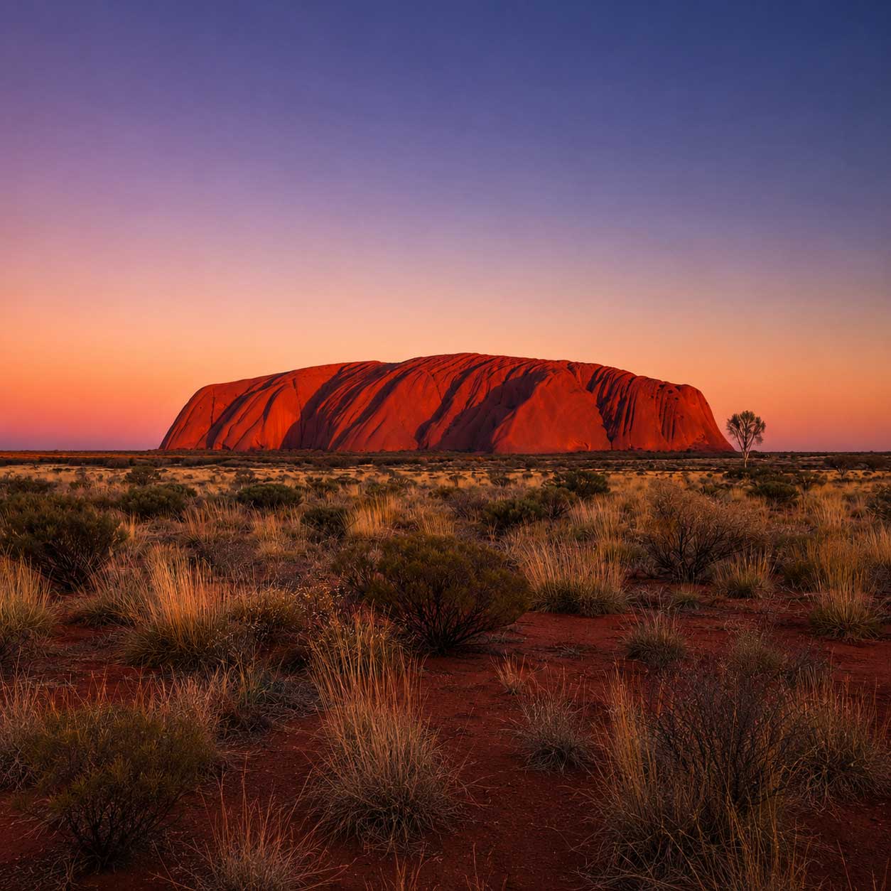 Uluru at dusk